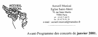Accueil musicale